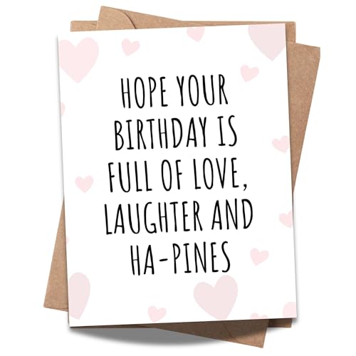 Romantic Ha-pines Greeting Card – Funny Anniversary or Valentine Card for Husband, Wife, Boyfriend, Girlfriend – Cute Love Card – Made in USA