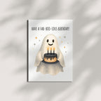 Funny Birthday Card Have a Fab-Boo-Lous Birthday Cute Ghost Spooky Greeting for Men, Women, Kids, Friends, Coworkers Handmade in USA