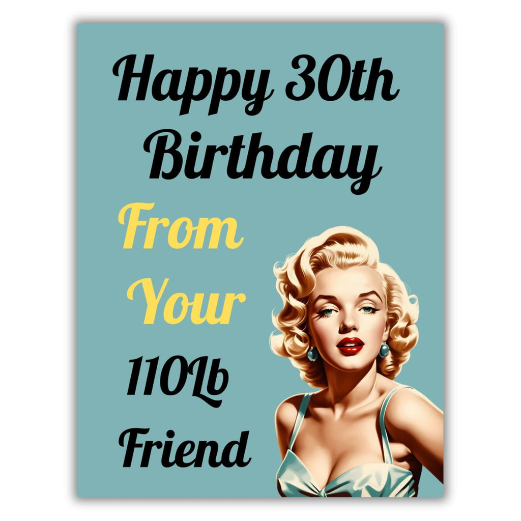 Funny Birthday Cards for Men and Women – Handmade in the USA – Happy 30th Birthday Gifts for Friends – Includes 1 Card & 1 Envelope – Fun Greeting Card for Him or Her