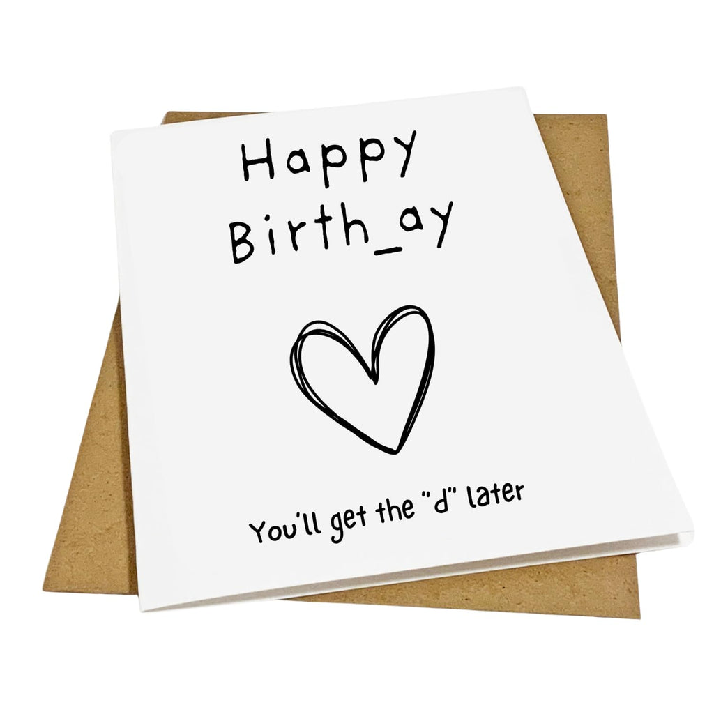 Funny Birthday Card for Her – “Dirty” Humor Card for Wife or Girlfriend, Humorous Greeting, Perfect Birthday Gift for Her