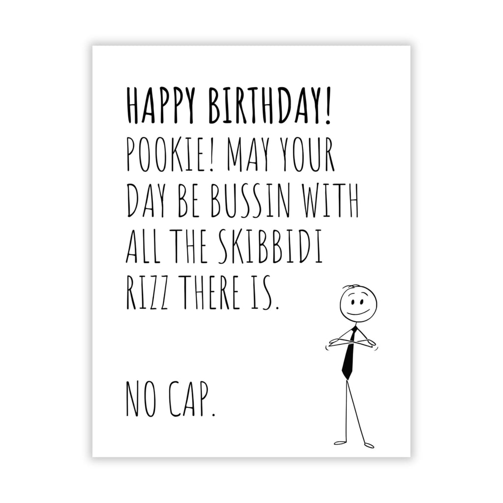 Funny Birthday Card for Nephew, Niece, Son & Kids – Gen Z Slang Meme-Inspired Birthday Greeting – Cool Birthday Gift for Boys & Girls – Handmade in USA