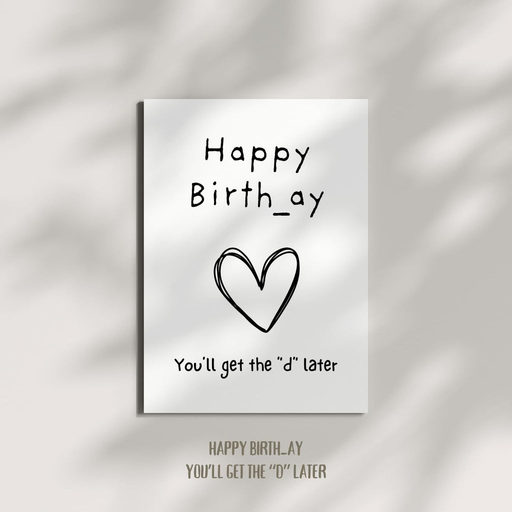 Funny Birthday Card for Her – “Dirty” Humor Card for Wife or Girlfriend, Humorous Greeting, Perfect Birthday Gift for Her