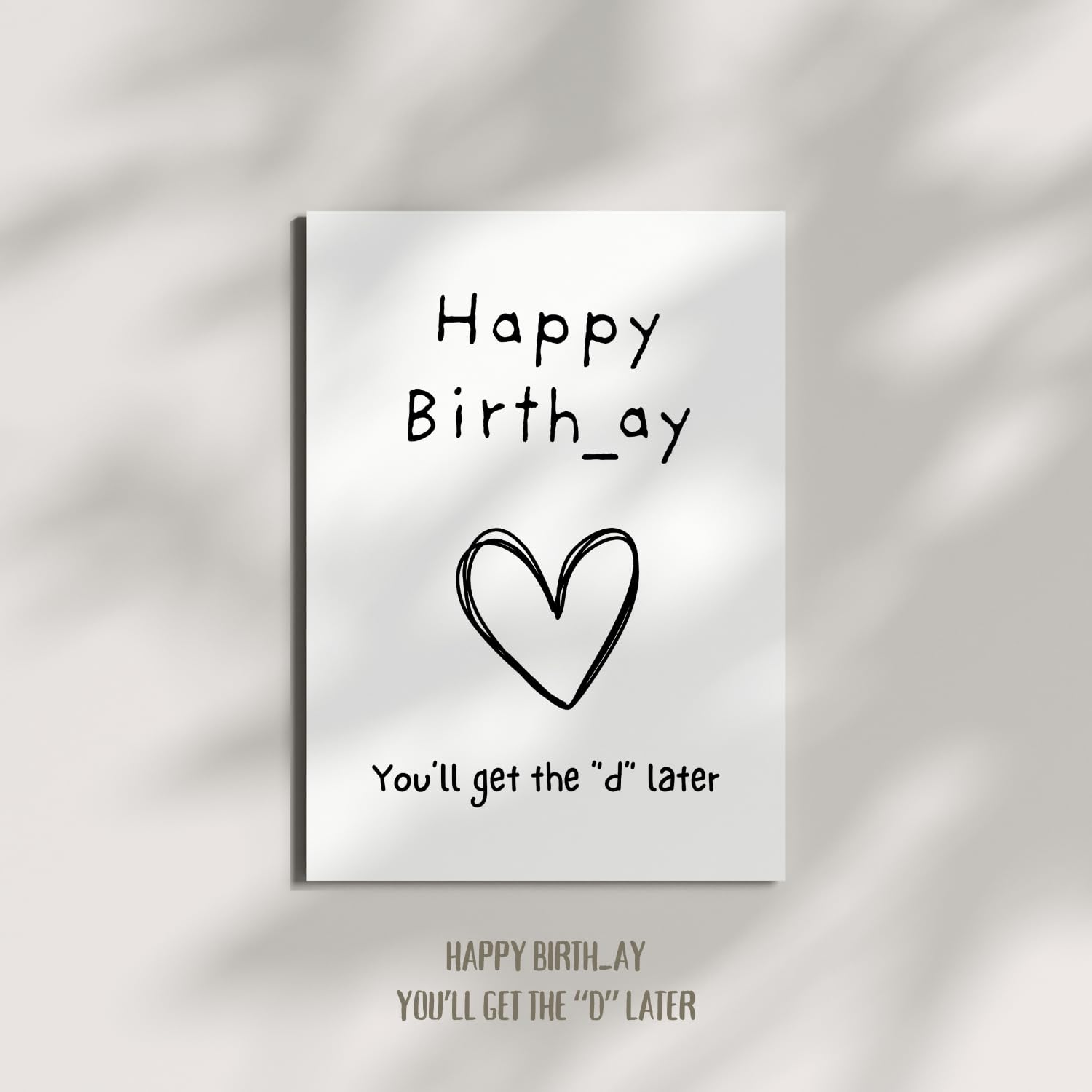 Funny Birthday Card for Her – “Dirty” Humor Card for Wife or Girlfriend, Humorous Greeting, Perfect Birthday Gift for Her