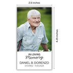 Custom Funeral Memorial Cards – Double-Sided with Photo, Prayer & Poem, Personalized Tribute Keepsakes, Remembrance, Sympathy, Comfort, Funeral Favors