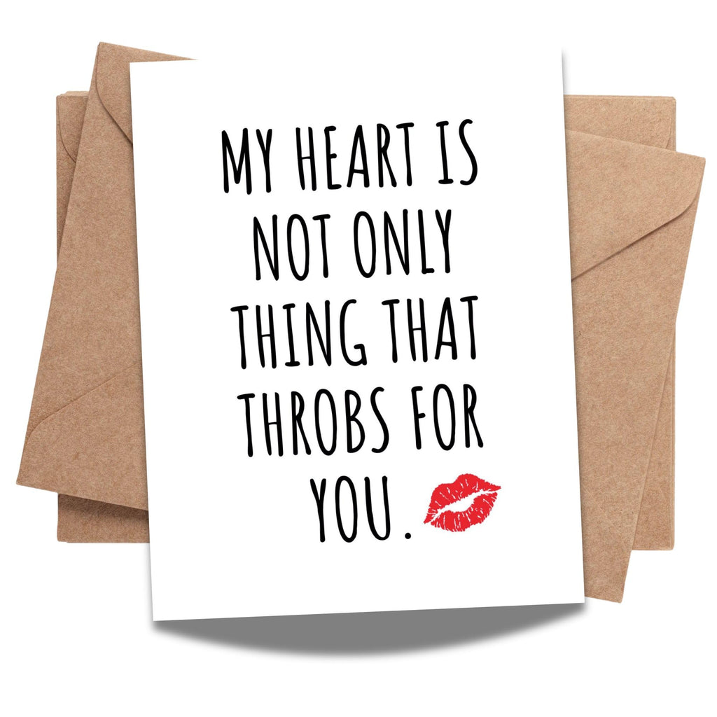 Funny Romantic Card for Boyfriend, Girlfriend, Husband or Wife – Sexy Valentine’s or Anniversary Card for Him or Her – Handmade in USA