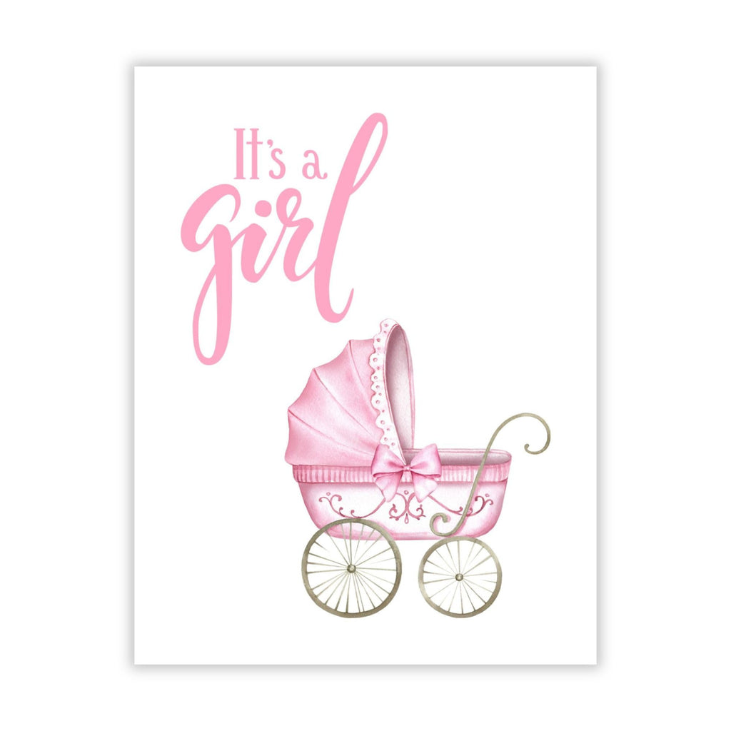 It’s a Girl Baby Shower or Newborn Celebration Card for Parents – Cute & Heartfelt Gift for New Moms, Dads, Friends, or Family