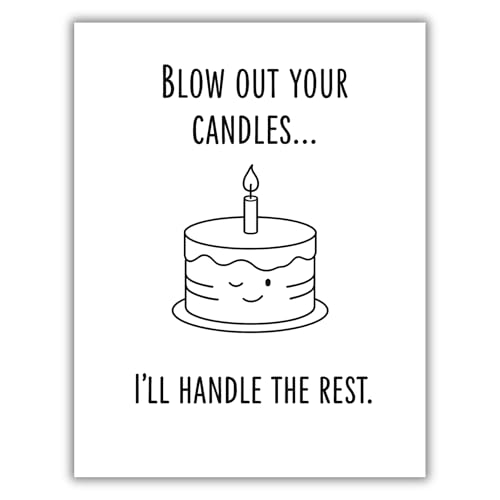 Funny Sexy Birthday Card for Him or Her – Flirty Adult Humor Greeting Card – “Blow Out Your Candles, I’ll Handle the Rest” – Naughty & Romantic Gift