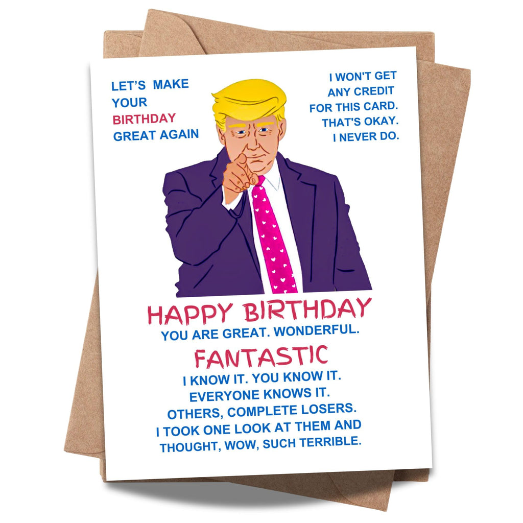 Best Birthday Ever Trump Card – Funny Rude Birthday Card for Friends & Her – Hilarious Donald Trump Bday Gift – Perfect for Laughs & Celebrations!