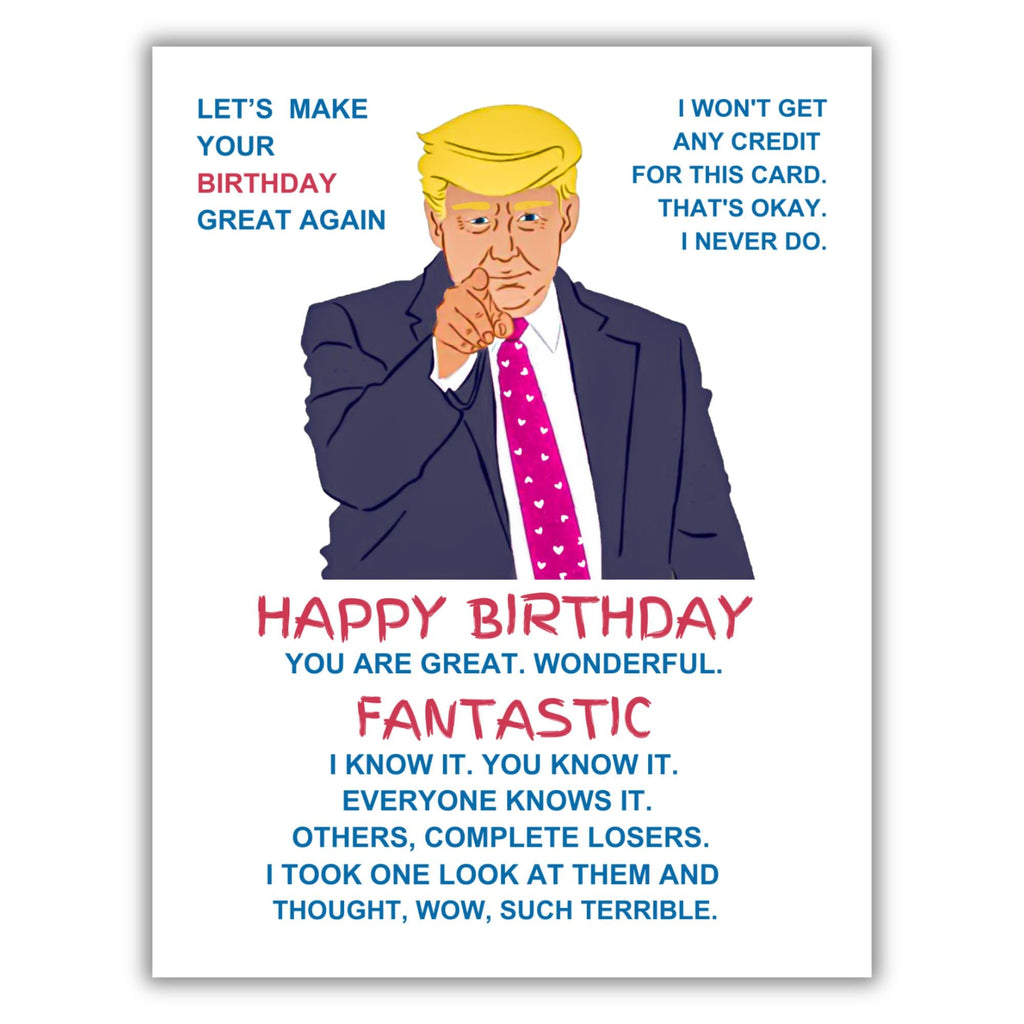 Best Birthday Ever Trump Card – Funny Rude Birthday Card for Friends & Her – Hilarious Donald Trump Bday Gift – Perfect for Laughs & Celebrations!