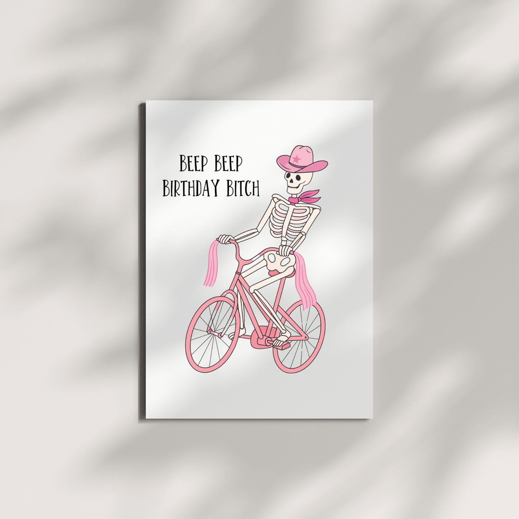 Funny Birthday Card BEEP BEEP Birthday Hilarious Sassy Greeting for Women, Men, Friends, Coworkers – Handmade in USA