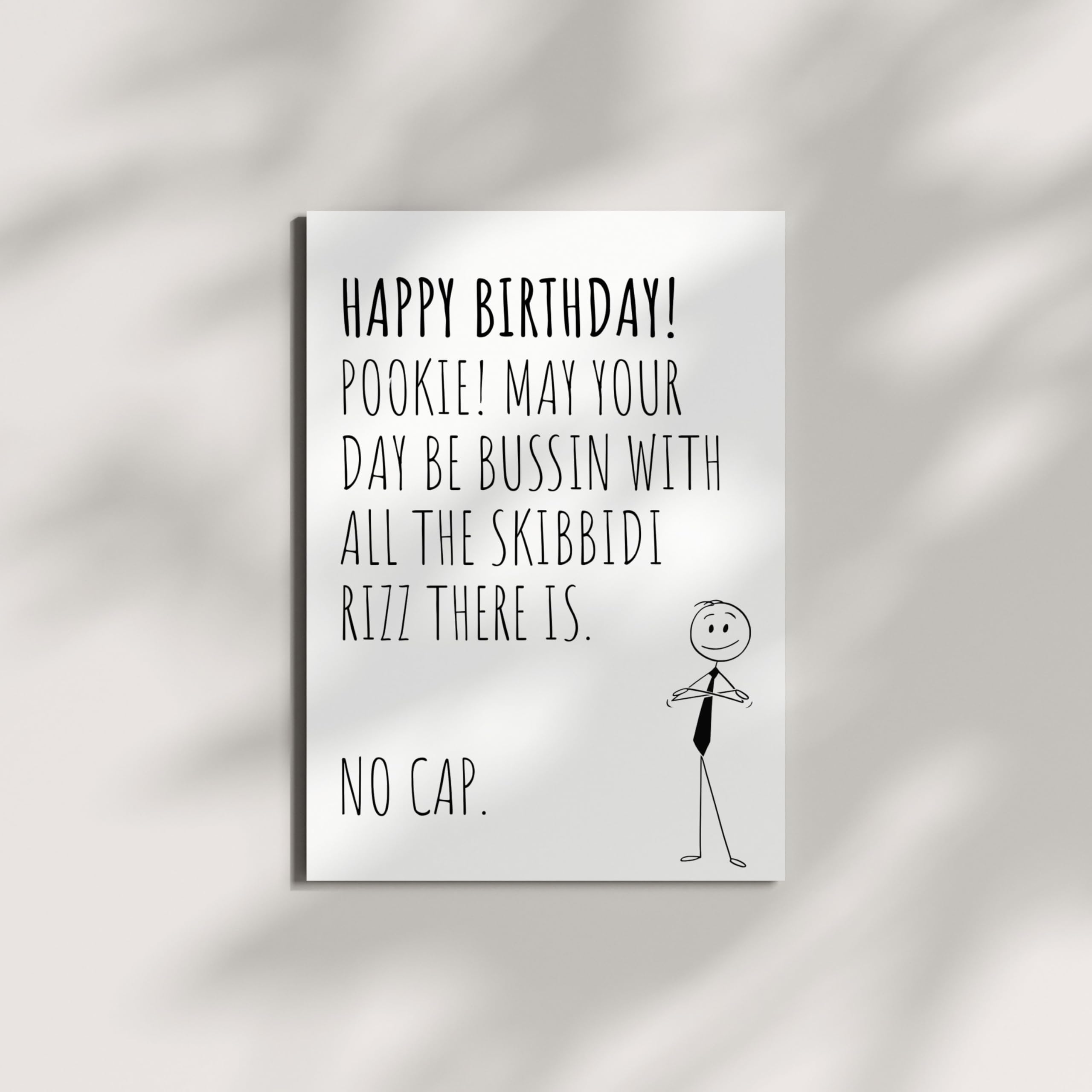 Funny Birthday Card for Nephew, Niece, Son & Kids – Gen Z Slang Meme-Inspired Birthday Greeting – Cool Birthday Gift for Boys & Girls – Handmade in USA