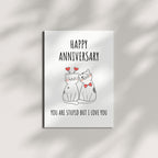 Funny Anniversary Card for Him or Her – Cute & Humorous Love Greeting Card – Perfect for Husband, Wife, Boyfriend, or Girlfriend