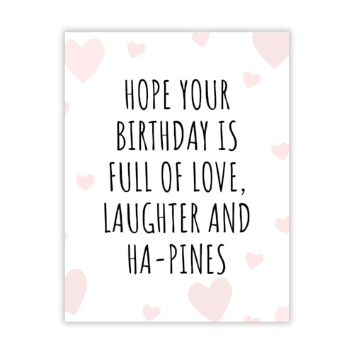 Romantic Ha-pines Greeting Card – Funny Anniversary or Valentine Card for Husband, Wife, Boyfriend, Girlfriend – Cute Love Card – Made in USA