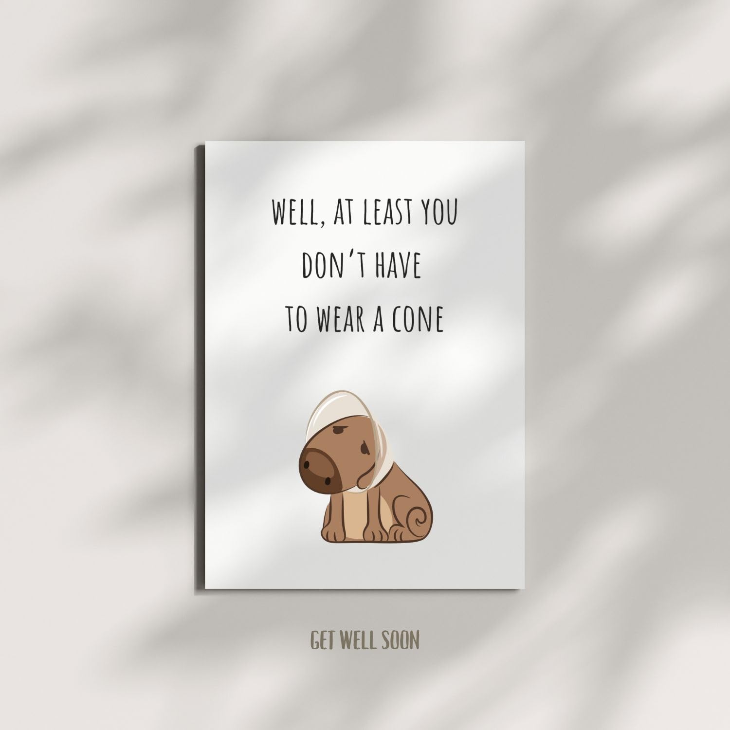 Funny Get Well Soon Card | Hilarious Surgery Recovery Gift for Him, Her, or Friends | Speedy Recovery Humor Card – At Least You Don’t Have to Wear a Cone!