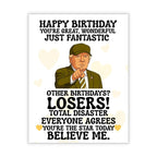 Funny Trump Birthday Card Hilarious Greeting Card for Friends, Siblings, Coworkers, Family, Lovers – Great Joke Card for Men Women – Made in USA