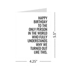 Funny Happy Birthday Card for Sister, Mom, Brother, Men, Women & Best Friend – Cool Birthday Greeting for Family & Friends – Handmade in USA