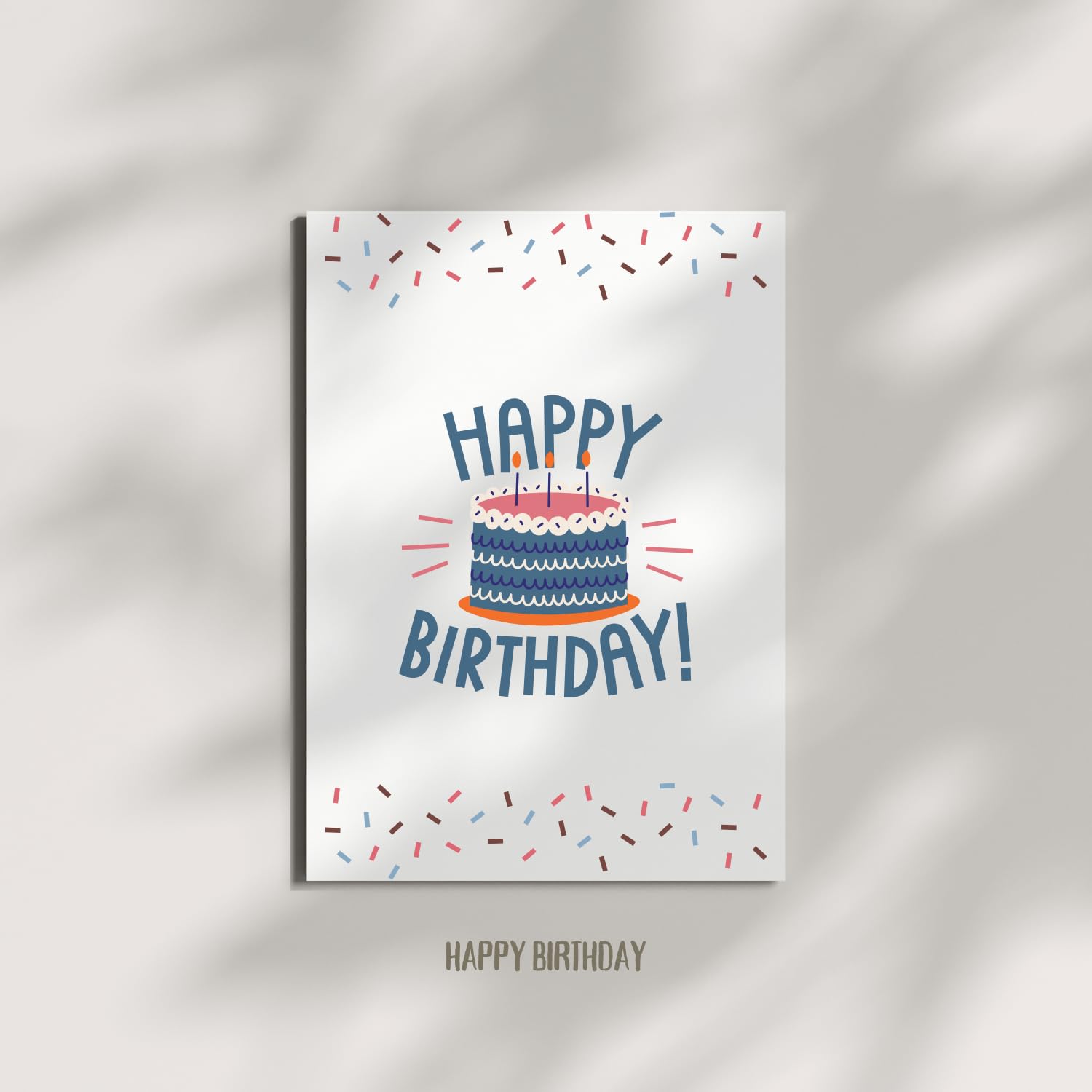 Happy Birthday Card for Boys – Colorful Cake Design, Perfect for Kids’ Birthdays, Blank Inside for Personal Message