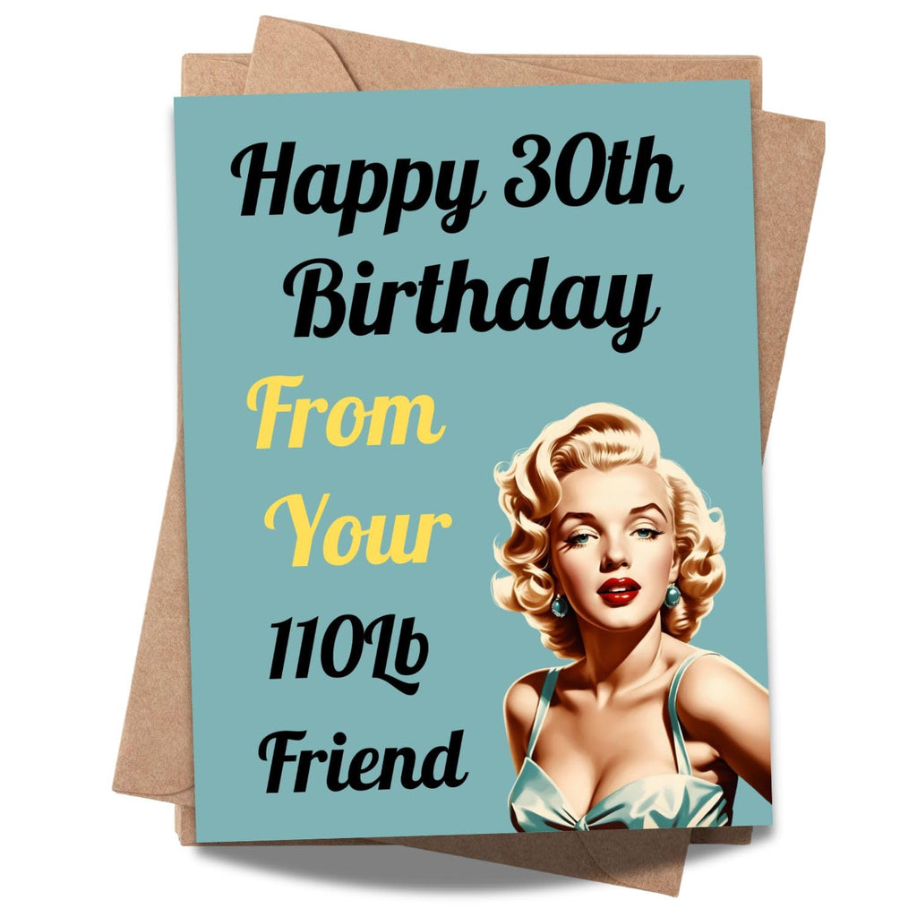 Funny Birthday Cards for Men and Women – Handmade in the USA – Happy 30th Birthday Gifts for Friends – Includes 1 Card & 1 Envelope – Fun Greeting Card for Him or Her