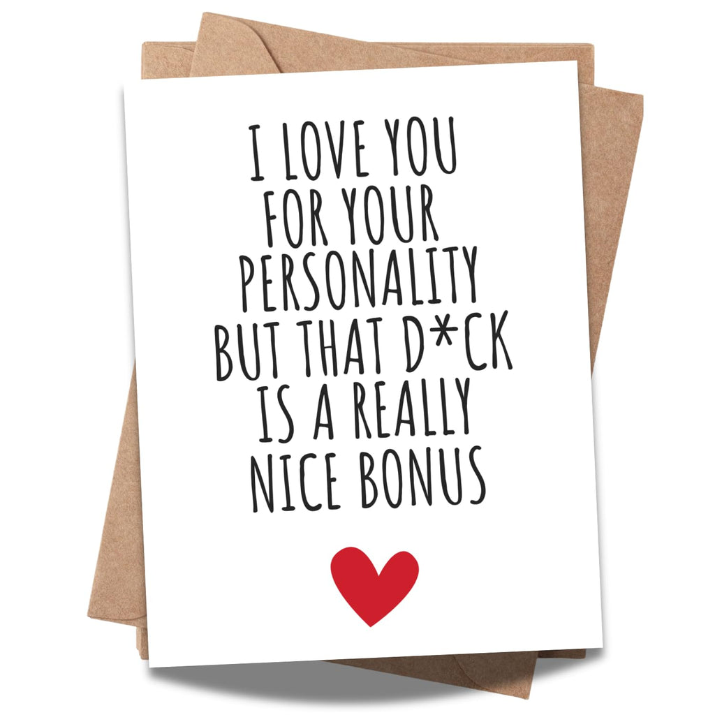 Funny Dirty Birthday Card for Husband, Boyfriend, Fiancé – Humorous Anniversary & Valentine’s Card for Him – Perfect for Men with a Sense of Humor